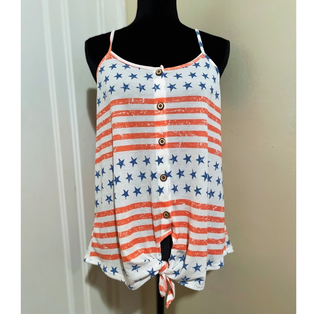 NWOT Pink Lily “Patriotic Tank.” 💙❤️